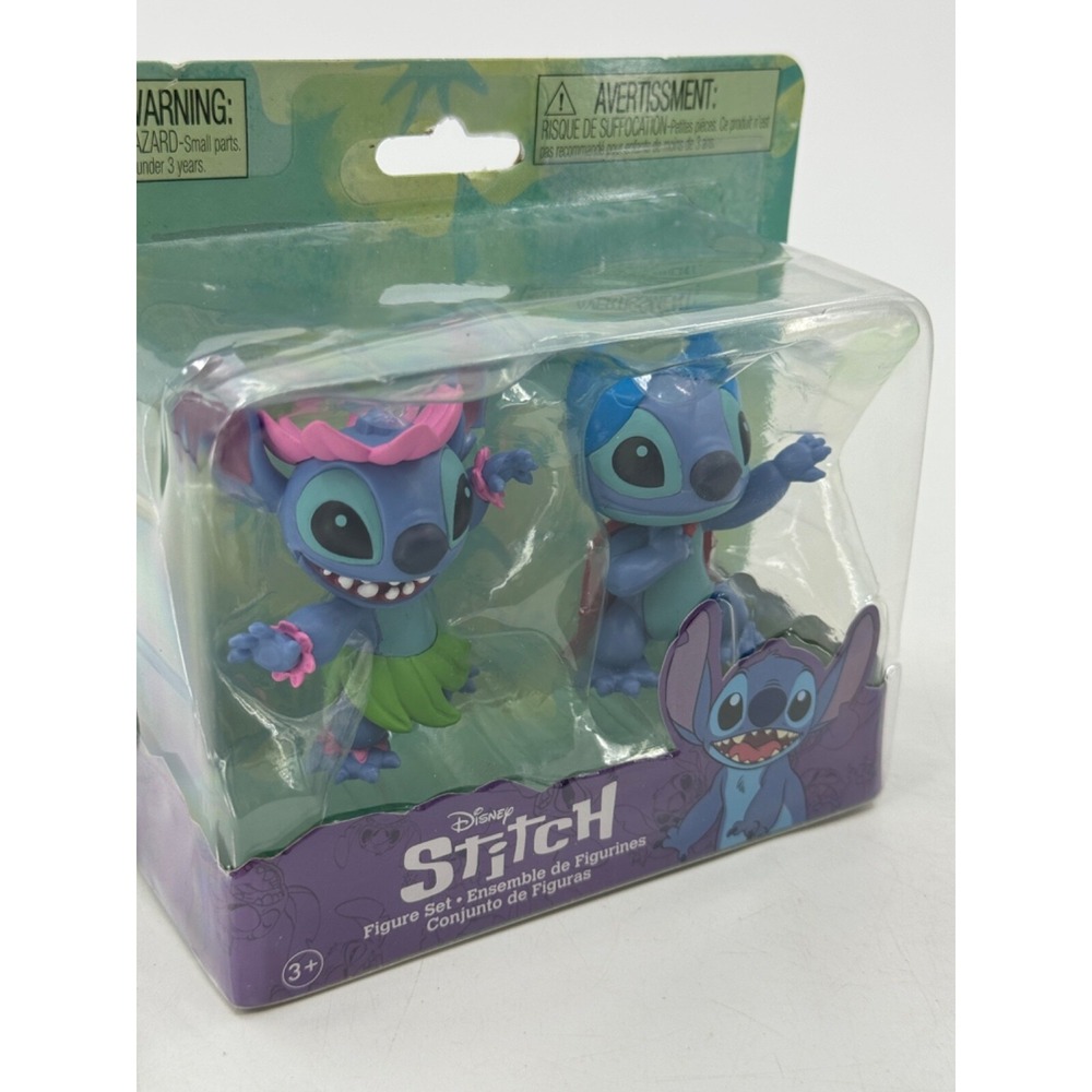 Disney Just Play‎ Disney Stitch Figure Set Superhero Stitch Hula Stitch NIB